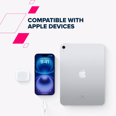 Дата кабель USB-C to USB-C 1.2m CC100SC 100W White Canyon (CNS-CC100SC12W) Винница - изображение 8