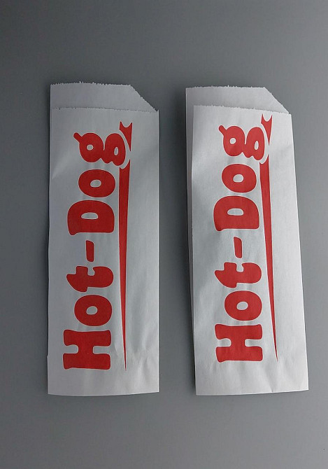 Пакет паперовий "Хот-дог"10см 23см білий з написом 5000 шт Харків - фото 2