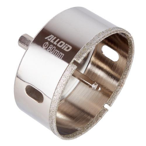 Свердло корончате алмазне по склу та кераміці 80мм з центрувальним свердлом Alloid Одеса - фото 6