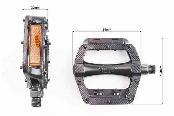 Педалі MTB широкі 9/16" (108x105x26mm) алюмінієві, чорні NWL-305 Київ