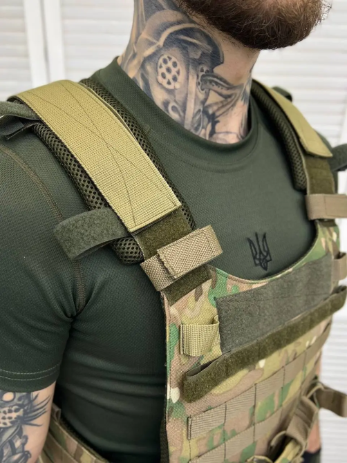 Тактична плитоноска Cold зі швидким скиданням 10-3 без плит (Мультикам) Вінниця - фото 4