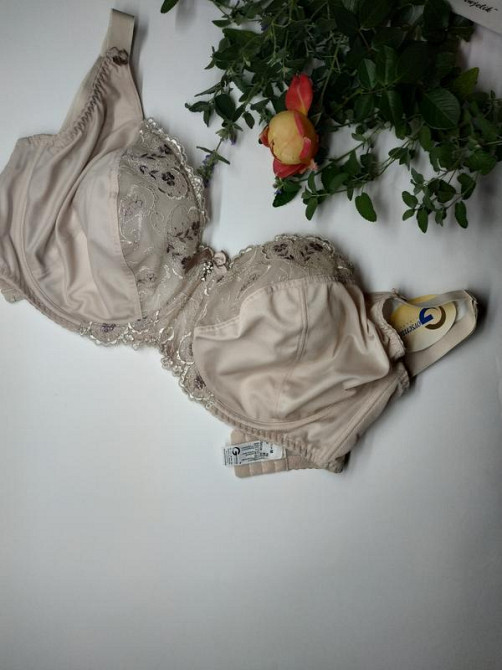 Чарівний бюстгальтер м'який з вишивкою gorsenia 024 бежевий 70L Славута - фото 1