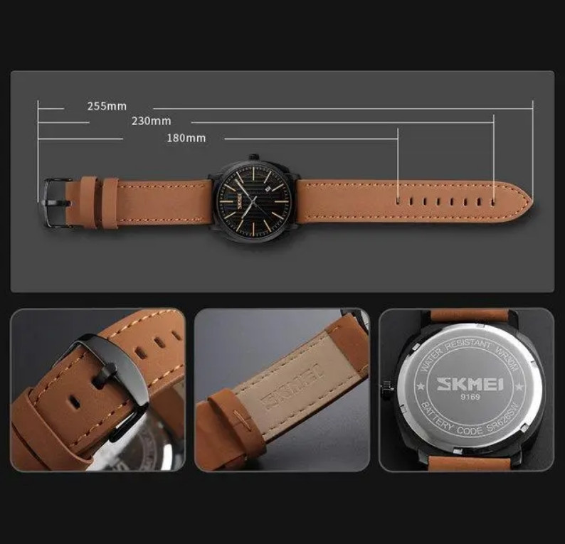 Чоловічий годинник Skmei 9169 Kowboy (коричневий) Київ - фото 4