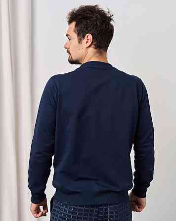 Мужской теплый домашний костюм со штанами в клетку - Байка Tom John 93378 XL Киев