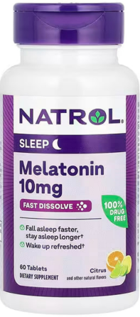 Мелатонин быстрого высвобождения Natrol Melatonin 60 леденцов с цитрусовым вкусом Київ