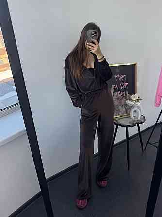 Женский стильный привлекательный велюровый костюм Шоколад, 42/44 Одесса