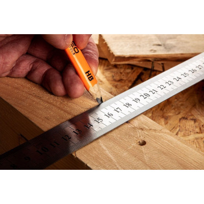 Лінійка будівельна Neo Tools нержавіюча сталь, 300мм (72-213) Вінниця - фото 7