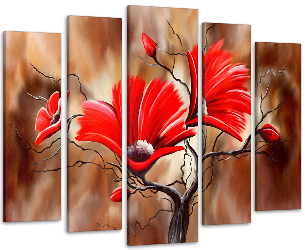 Модульна картина Квіти Абстракція Art-132_5 Київ - фото 1