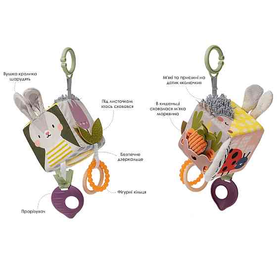 Розвиваюча іграшка-кубик колекції Садочок у місті - Їжачок і бурячок Дніпро