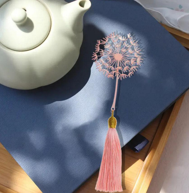 Вінтажна металева закладка Кульбабка з бахромою. ОригІнальна закладка для книжок. Подарунок для книг Київ - фото 4