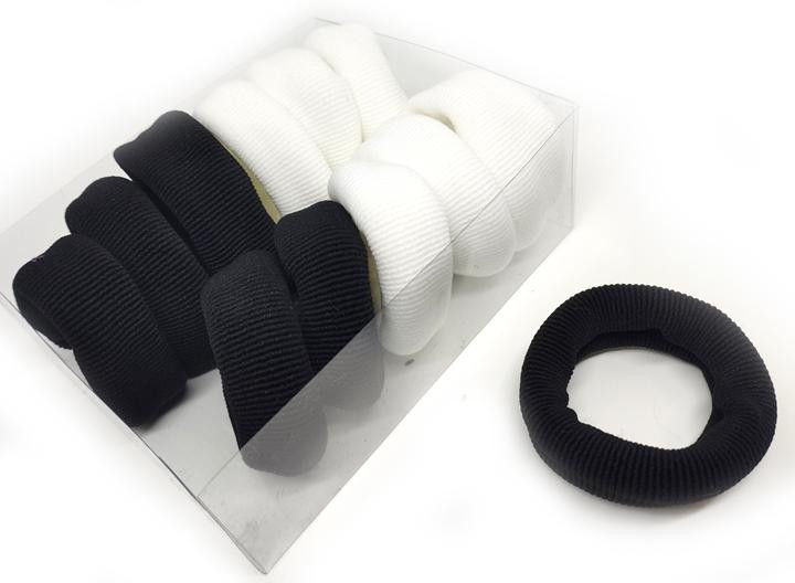 Резинки для волос женские черые и белые 12 шт Киев - изображение 1