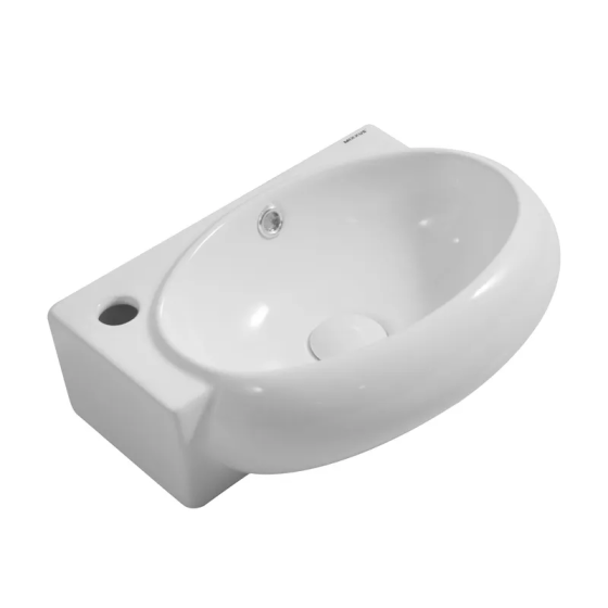 Раковина підвісна Mixxus Premium DIVERSE-1201-R 400х215х140mm з отвором під змішувач та переливом  ( MP6506 ) 25651 Харків