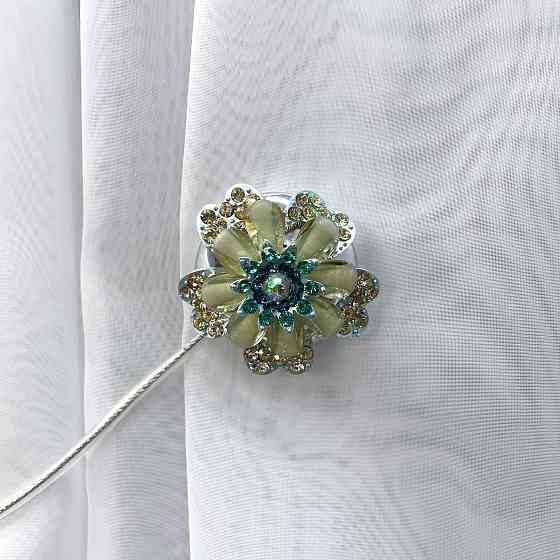 Магніти для штор та гардин "Flowers" набір 2 шт Різнокольоровий (81-228) Київ