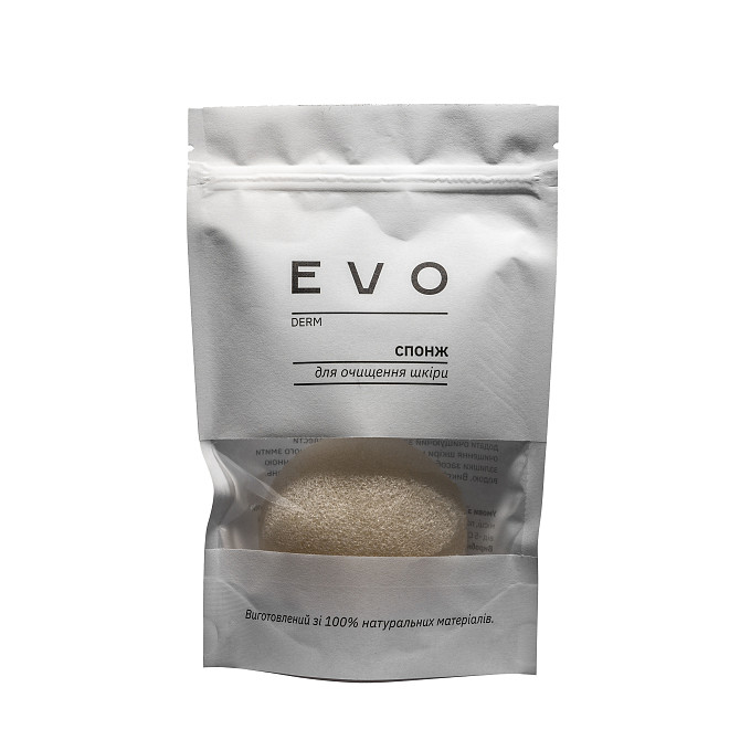 Конжаковый спонж EVO derm (молочный) Винница - изображение 1
