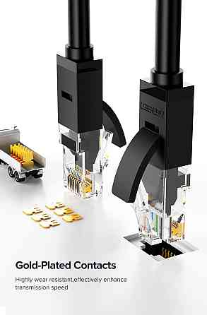 Кабель UGREEN NW102 Cat 6 U / UTP Lan Cable 1m (Black)(UGR-20159) Одеса