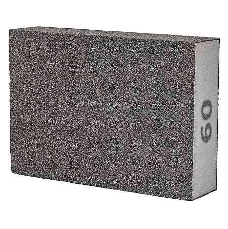 Губка шлифовальная четырехсторонняя 100×70×25мм P60 SIGMA (9130641) Ровно