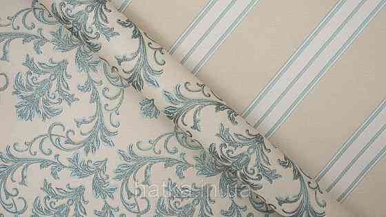 Шпалери метрові вінілові на флізеліні Sintra Classic класика вензеля завитки структурні сріблясті на бежевому 445228 Київ