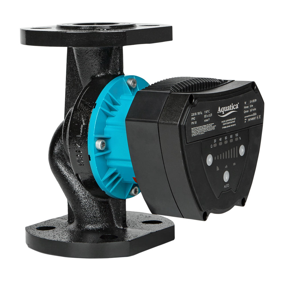 Aquatica Насос циркуляционный энергосберегающий фланц 10-185Вт Hmax 10м Qmax 167л/мин DN40 220м Коломия - фото 1