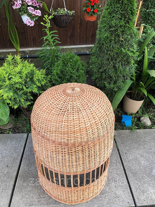 Висока плетена люстра з візерунком по середині Київ - фото 2