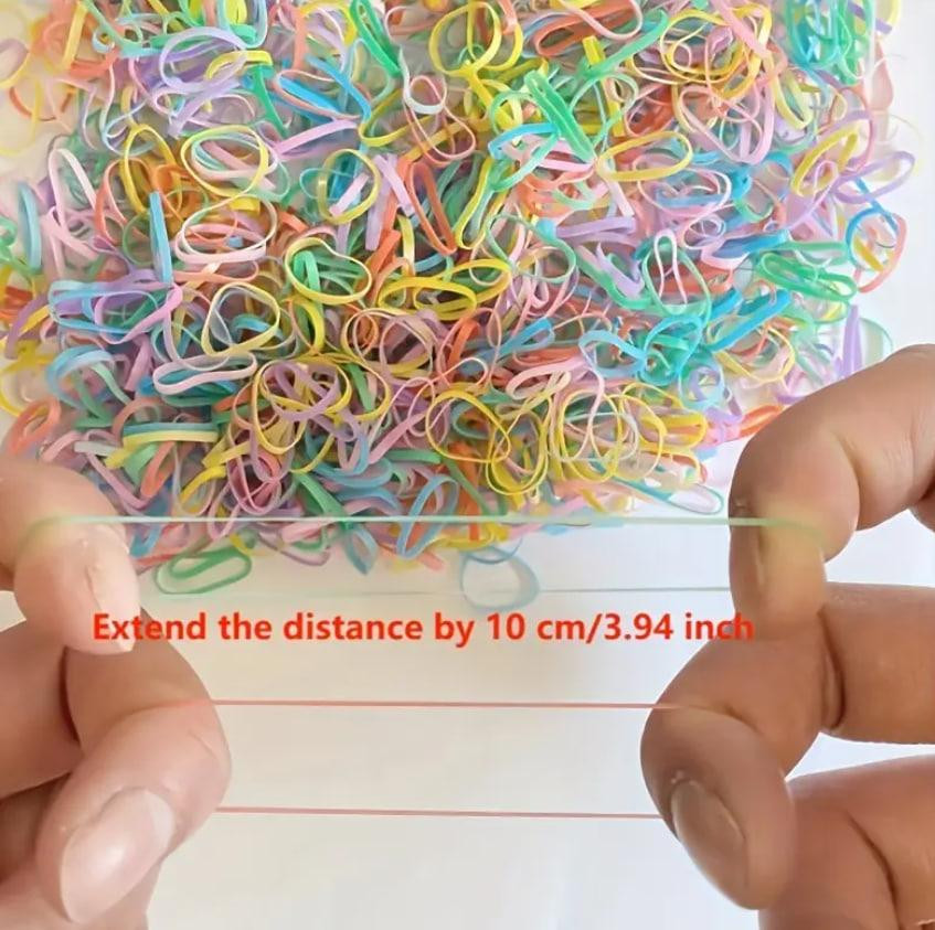 Набор 1000 разноцветных резинок для волос + сумка для хранения Киев - изображение 2