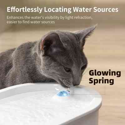 Універсальний посуд для тварин Uahpet Поїлка Glow Wireless Pet Fountain (UYSJ05QD) Вінниця