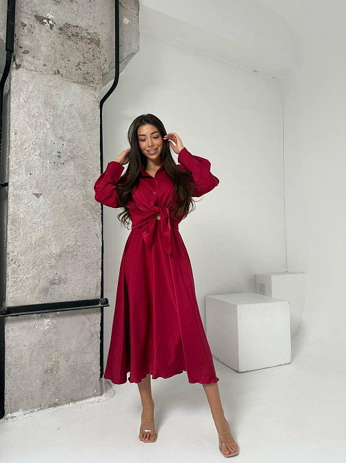 Жіночий святковий костюм: сорочка + спідниця, двійка Шовк Армані 46/48 Одеса - фото 1