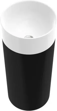 Раковина  Marmorin Duo S 380x380x850 z czarnym postumentem PU536040380 Київ