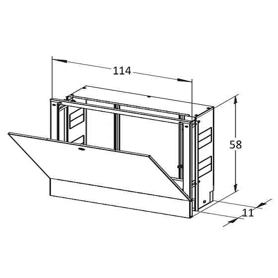 Колекторна шафа внутрішня ЕСО+ ШКВ-06 1145x580x110 Тернопіль