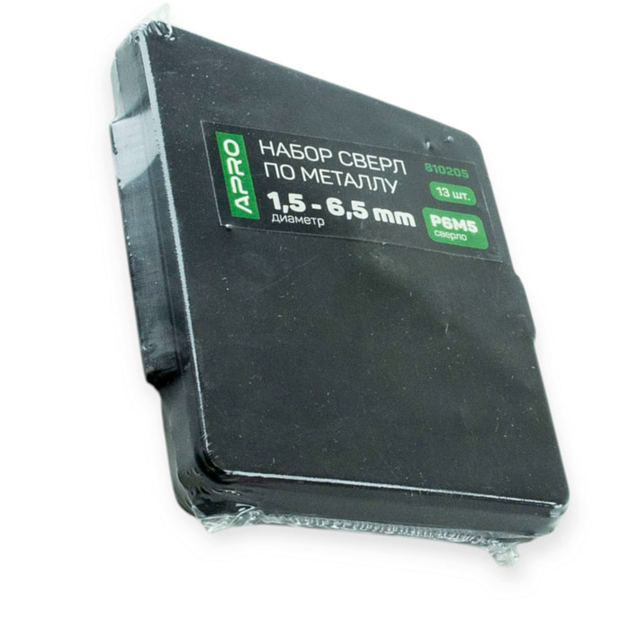 Набір свердл по металу Р6М5 13шт (1,5-6,5 мм) пласт. футляр Мукачево - фото 1