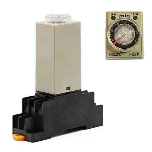 Реле времени 0-30с 12В с колодкой для DIN-рейки Киев