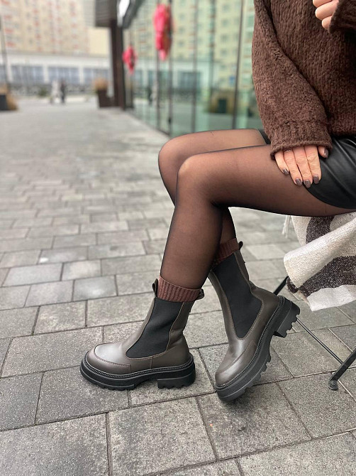 Без бренда Черевики жіночі KATI SHOES 314 коричневі (зима, шкіра натуральна) (5732) 39 Коломия - фото 4