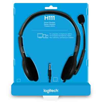 Наушники Logitech H111 Stereo Headset with 1*4pin jack (981-000593) Винница
