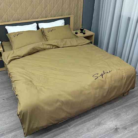 Комплект постільної білизни Сатин, Двоспальний 180х220 Шамуа (88-135) Київ