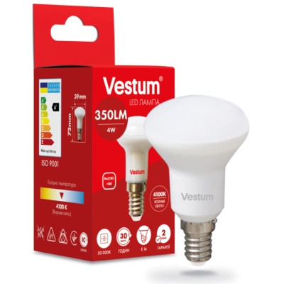 Лампочка Vestum R39 4W 4100K 220V E14 (1-VS-1401) Винница - изображение 2
