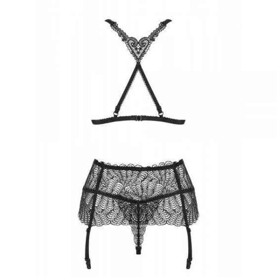 Комплект Obsessive Chiccanta 3 pcs set black L / XL Sex Aura Київ