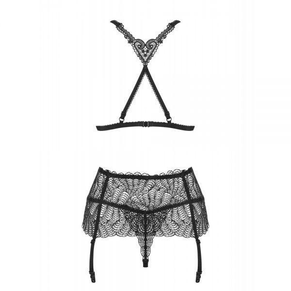 Комплект Obsessive Chiccanta 3 pcs set black L / XL Sex Aura Київ - фото 3