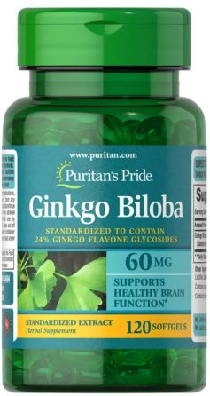 Гінкго білоба екстракт Puritan's Pride Ginkgo Biloba Standardized Extract 120 капс Київ