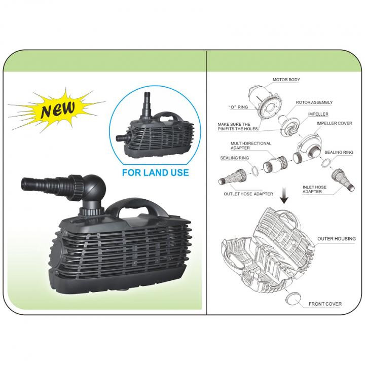 Помпа Resun EP-12000 ставкова фонтанная (150W, 12000л/ч, 5 метрів) Київ - фото 1