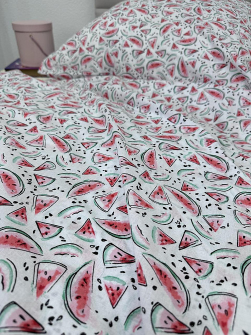 Ecotton Комплект постільної білизни Ecotton полуторний 147х210 см Кавун рожевий (22814) Киев - изображение 2