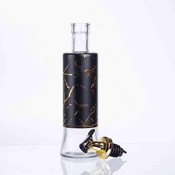 Yiwu Пляшка для олії з дозатором 300 мл, чорний мармур HP-1344 Коломыя