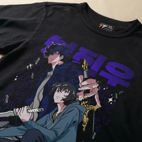 Футболка чоловіча з  принтом Solo Leveling Sung Jin-Woo 6 Розмір 48 Anime0921 Дніпро