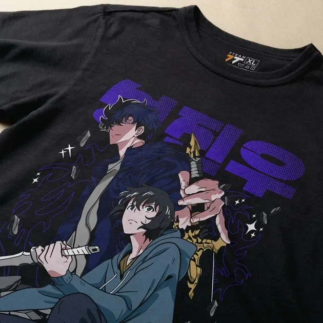 Футболка чоловіча з  принтом Solo Leveling Sung Jin-Woo 6 Розмір 48 Anime0921 Дніпро - фото 3