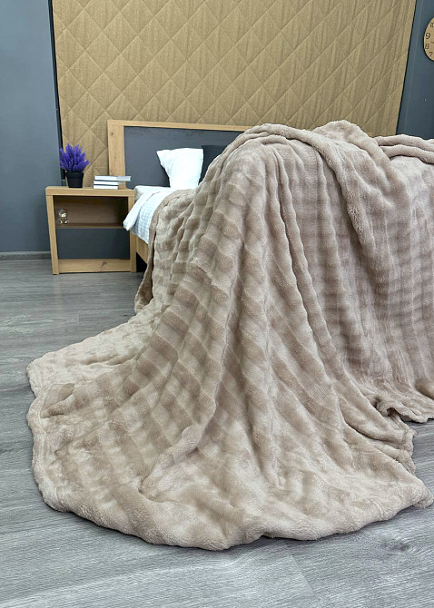 Плед-покривало 200х230 см (+-5см) Soft Night бежевий (87-129) Київ - фото 7