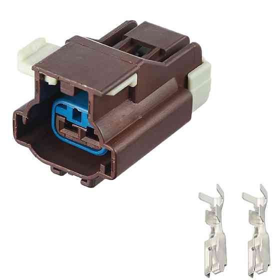 Роз'єм конектор 2-контактний Коричневий, Пластик, 54200261, APTIV (Delphi) Америка універс., Dodge, Ford Київ