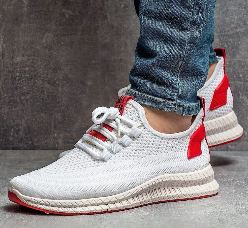 Кроссовки Мужские Белые Тканевые Boost Пенка (размеры: 40) - 45-46 Днепр - изображение 1