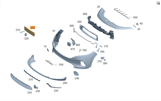 Mercedes-Benz  A2438852902 Подіум номерного знака для США EQA H243 EQB X243 Одесса