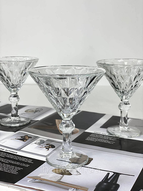 Набір келихів креманок 6 шт "Елізіум" 200 мл 102-890 прозорий для дому та ресторану Київ - фото 5