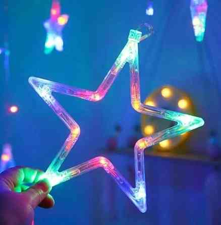 Гірлянда-штора STAR CURTAIN MULTI 7753 Зірки, багатобарвна Вінниця