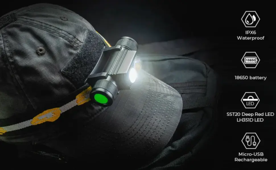 Тактичний ліхтар налобний Sofirn H25LR з червоним світлом 660лм (3000 мАг) Вінниця