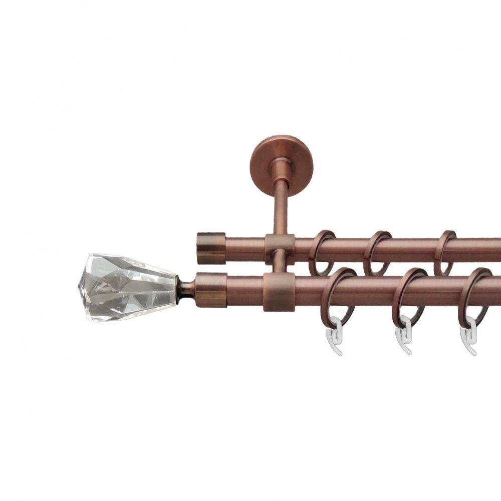 Карниз Orvit Лучетта металевий дворядний закритий гладка труба кільце фасонне металеве  Мідь 19\16 мм 300 см (6938824) Львів - фото 1